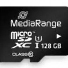 Card de memorie MediaRange MicroSDXC, 128GB, UHS-I U1, Clasa 10 + Adaptor SD
