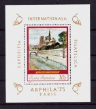 RO 1975 LP 883 ,&quot;Expo. Filatelica Arphila &#039;75 &quot; , colita 120 , MNH