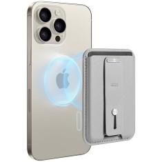 Portofel MagSafe ESR HaloLock premium pentru 3 carduri, bej foto