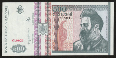 Romania, 500 lei 1992_UNC_serie G.0021 - 758017 foto