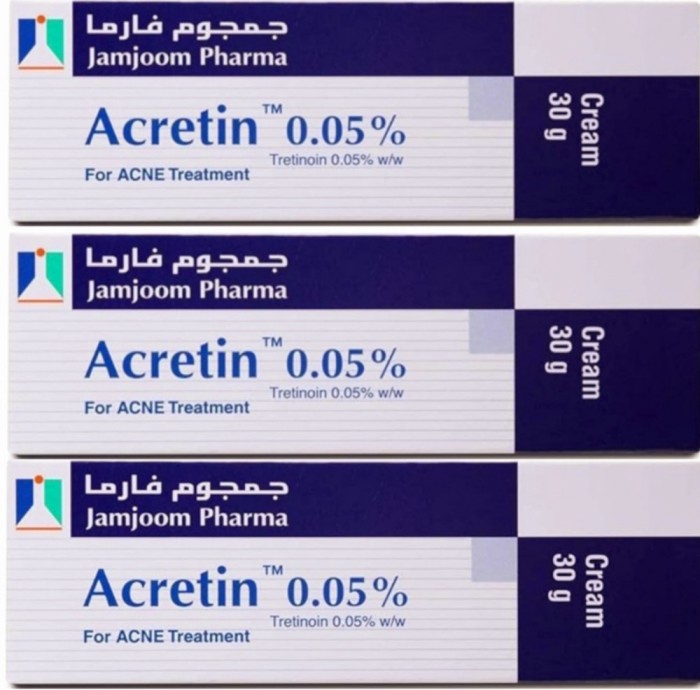 ACRETIN Tretin 0.05%, 30 grame, crema riduri acnee vergeturi retinol melasma
