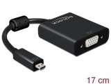 Adaptor micro HDMI-D la VGA cu Audio T-M, Delock 65558