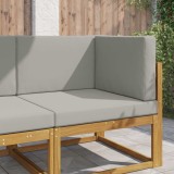 vidaXL Perna pentru canapea de exterior 3 pcs Gri Poliester 900864
