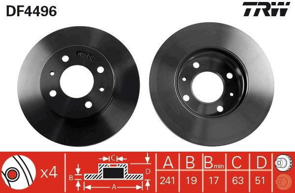 TRW DF4496 Disc frana