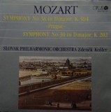Disc vinil, LP. Symphony No. 38 in Dmajor, K. 504 &quot;Prague&quot;. Symphony No. 30 in Dmajor, K. 202-Slovak Philha-280820, OPUS