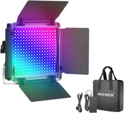Panou Neweer RGB LED,fara trepied inclus,cabluri alimentare,gentuta transport foto