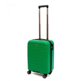 Troler Ella Icon Leaf cu 4 roti duble, ABS, 55x39x23 cm, Verde