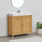 Dulap sub chiuveta baie Varmdo bambus natur [en.casa] HausGarden Leisure