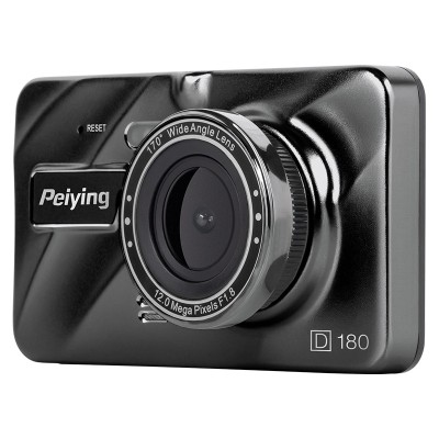 Camera auto DVR Peiying, FHD, inregistrare automata, senzor G, camera spate inclusa foto