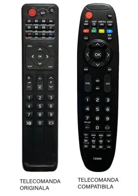 Telecomanda inlocuitoare TV Axen AX022L11 compatibil cu originalul cod ER1496 /MFY1486 (23-2) foto