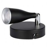 Lampa led montaj perete, 4.5W, 4000K, alb neutru, negru