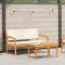 vidaXL Set bistro cu pernă 2 pcs Maro Lemn masiv de acacia 4106468
