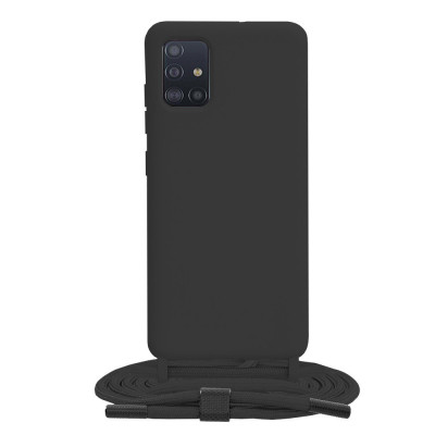 Husa pentru Samsung Galaxy A51 4G - Techsuit Crossbody Lanyard - Black foto