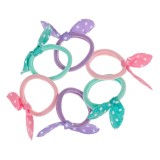 Elastice de păr pentru copii, Set 6 buc, Multicolore, cu Fundite și Buline, CMCLASS