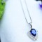 Colier Din Argint Piatra Albatru/Blue Water Drop- Picatura de Apa- ARG38H