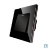 Intrerupator cap scara simplu Luxion LXD-MP002GF-B, incastrat, rama din sticla inclusa, negru