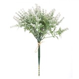 Ramură Artificială Lavanda, Flori Albe, 23cm, Plastic, Oem