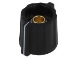 Buton rotativ indicator ABS 6mm negru