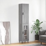 VidaXL Dulap &icirc;nalt, gri sonoma, 34,5x34x180 cm, lemn prelucrat