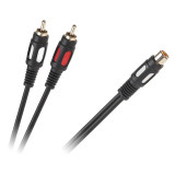 Cablu 1 RCA Mama - 2 RCA Tata 25 cm, Oem