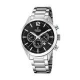 Ceas Barbatesc Festina Timeless Chronograph F20343/8, Quartz, 44mm, Inox, Analog, Cristal Mineral, Rezistent la apa 5ATM