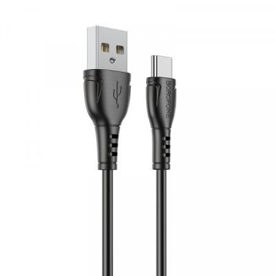 Cablu Date si Incarcare USB-A - USB-C Borofone BX51 Triumph MP, 18W, 1m, Negru foto