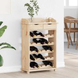 vidaXL Raft de vin, 90x60x30 cm, lemn masiv de pin