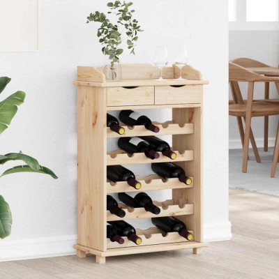 vidaXL Raft de vin, 90x60x30 cm, lemn masiv de pin foto