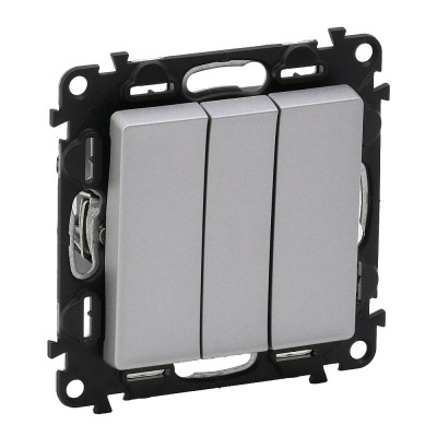 Intrerupator triplu Legrand Valena Life aluminiu 752303 foto