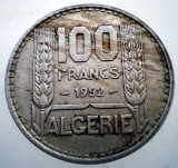 7.371 ALGERIA OCUPATIE FRANCEZA 100 FRANCS FRANCI 1952