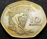 Cumpara ieftin Moneda exotica 10 RUPII - MAURITIUS, anul 1997 *cod 1970, Africa