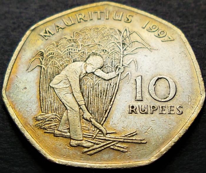 Moneda exotica 10 RUPII - MAURITIUS, anul 1997 *cod 1970