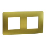 Rama Ornament 2P metal Schneider Unica Studio auriu bej NU280460M