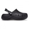 Saboti Dama Crocs Baya Platform Clog Negri - Saboti de Vara, Plaja, Casual - Confort Croslite, Accesorizabili Jibbitz