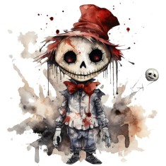 Sticker decorativ, Halloween, Alb, 65 cm, 1334STK