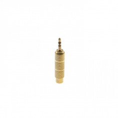 Adaptor mufa jack 6.35mm mama - 3.5mm tata Gold plated