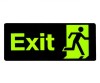 Indicator Autocolant EXIT Fluorescent 34x14cm