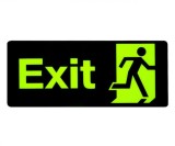 Indicator Autocolant EXIT Fluorescent 34x14cm
