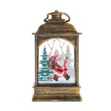 Decoratiune felinar cu Mos Craciun 13.5 cm