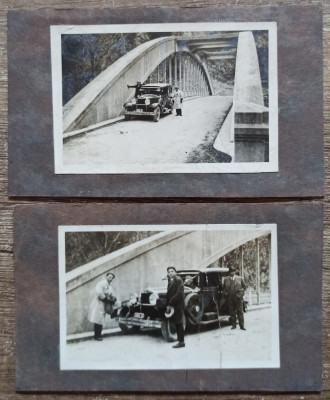 Automobil de epoca, perioada interbelica, numere Bucuresti// lot 2 fotografii foto