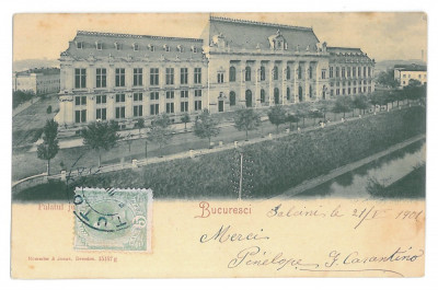 4507 - BUCURESTI, Justice Palace, Tribunalul, Litho - old PC - used - 1901 - TCV foto