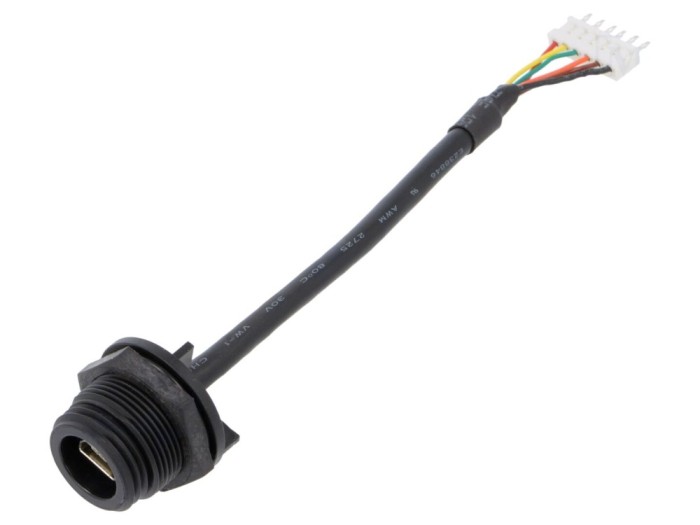 Conector USB AB mini IP68, 6 pini