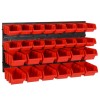 VidaXL Set rafturi atelier 30 buc. roșu / negru 77x39 cm polipropilenă