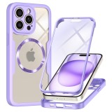 Husa pentru iphone 14 pro max cu folie, colorverse 360 magsafe, purple