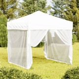 VidaXL Cort pliabil pentru petrecere, cu pereți laterali, alb, 2x2 m