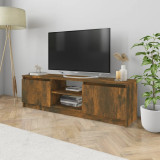 Comoda TV, stejar fumuriu, 120x30x35,5 cm, lemn prelucrat GartenMobel Dekor, vidaXL