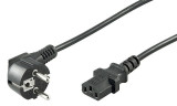 Cablu alimentare PC schuko la IEC320-C13 3m HO3W-F3G 1.00mm2 conductor cupru negru, Generic