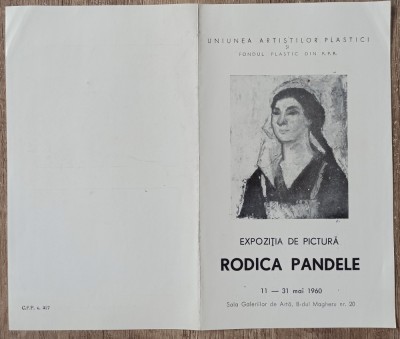Expozitia de pictura Rodica Pandele 1960 foto