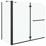Cumpara ieftin Cabina de dus dublu-pliabila, negru, 120x68x130 cm, ESG