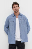 Cumpara ieftin Levi&#039;s camasa jeans barbati, cu guler clasic, relaxed